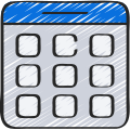 external calendar-user-interface-design-sketchy-sketchy-juicy-fish icon