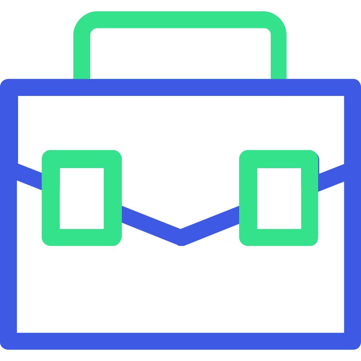 vista frontal del bolso icon