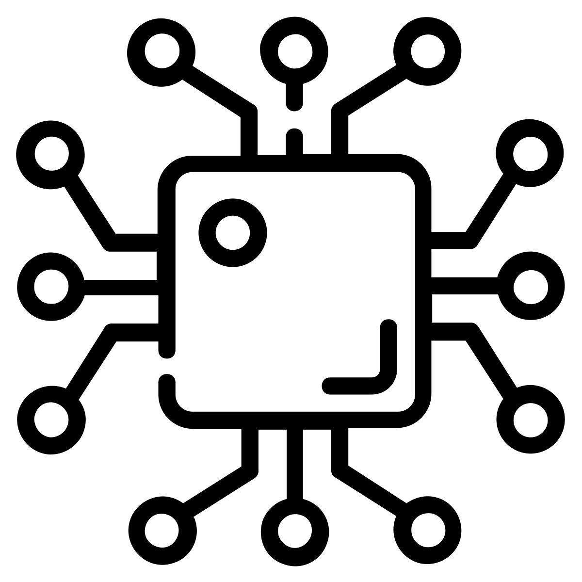 ai microchip icon