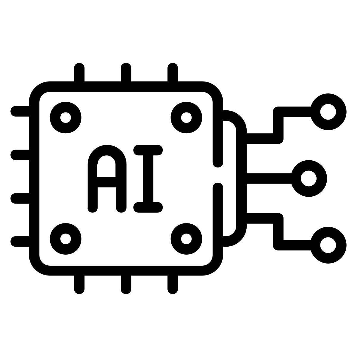 ai microchip icon