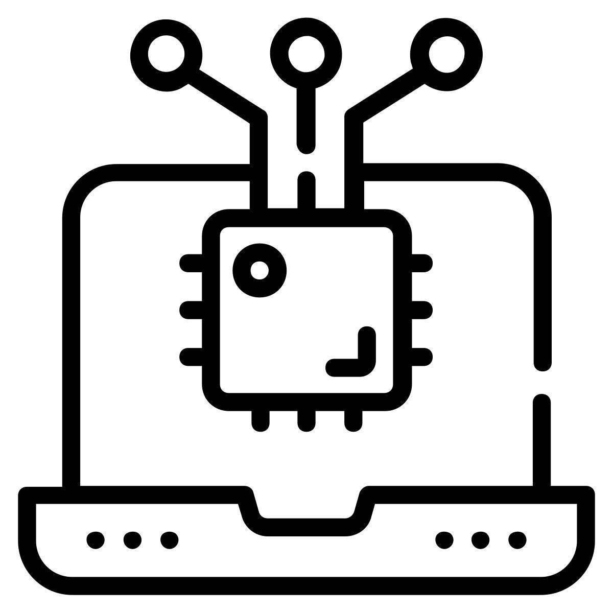 ai microchip icon
