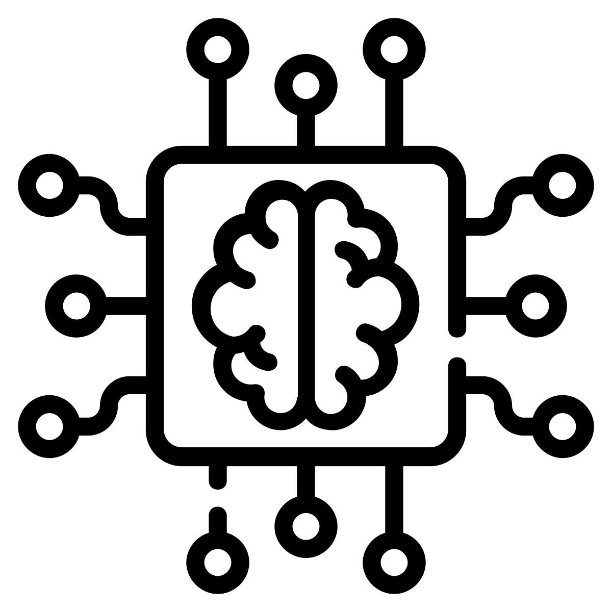 ai microchip icon