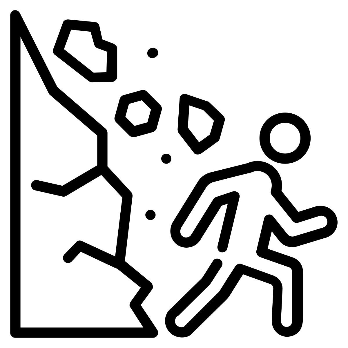 risk landslide icon