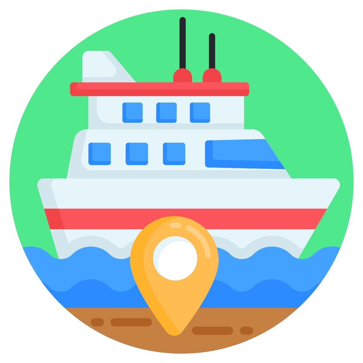 cruise ship icon