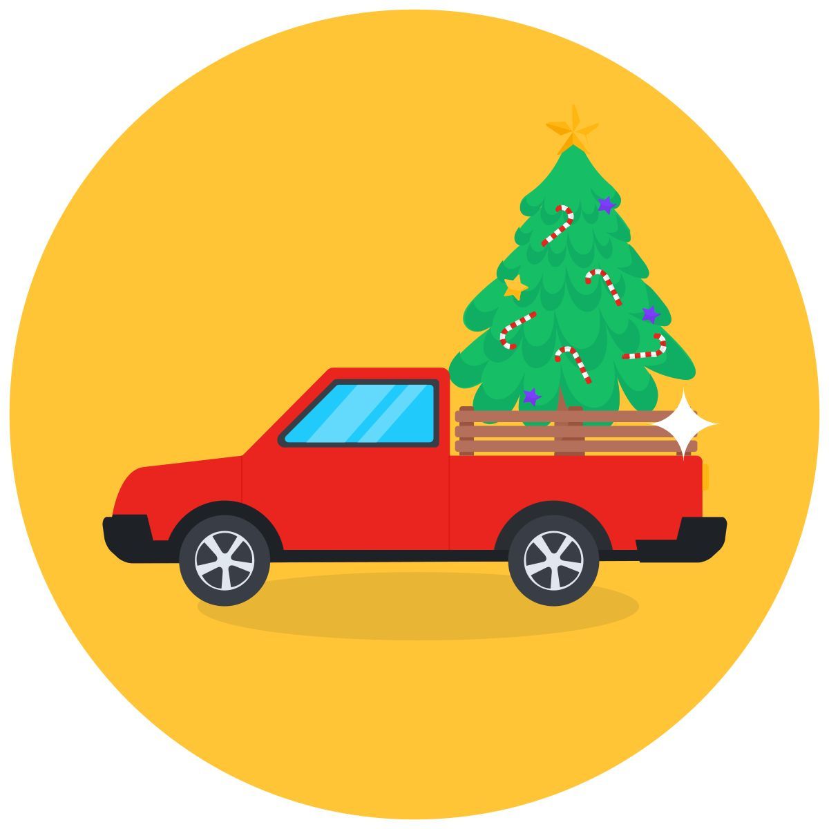 deliver fir tree icon