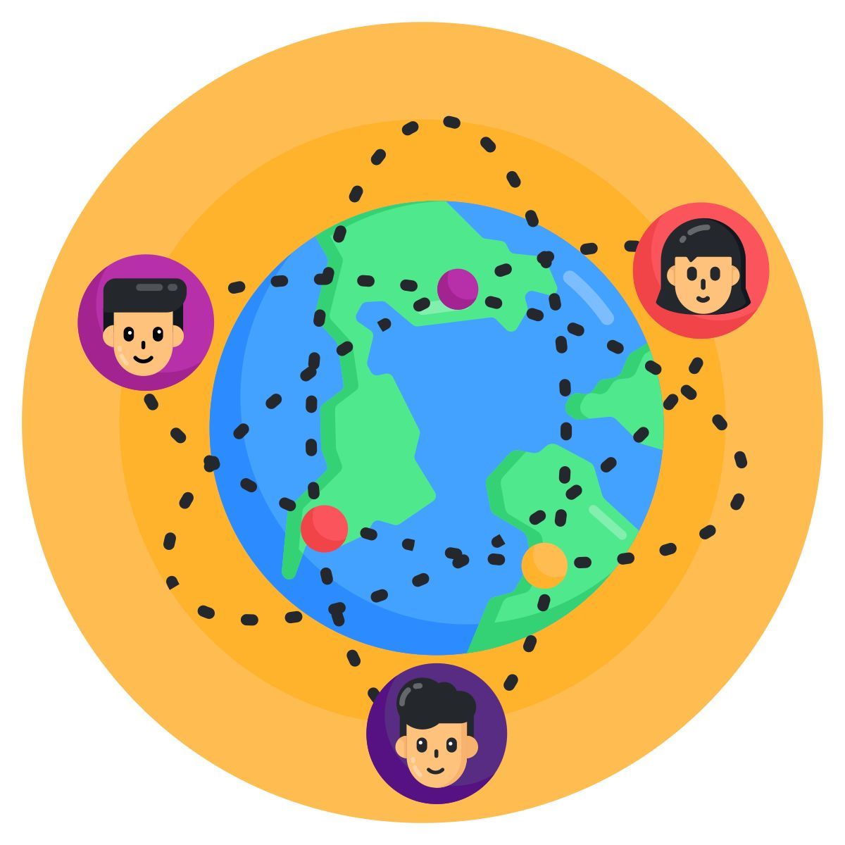 global connection icon