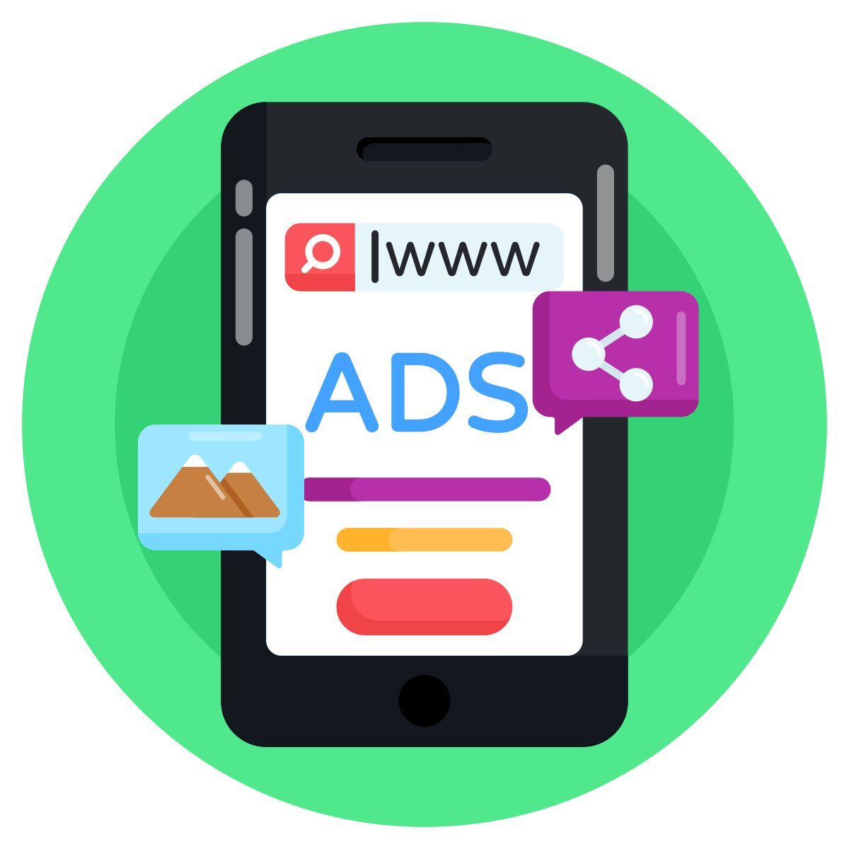 mobile marketing icon