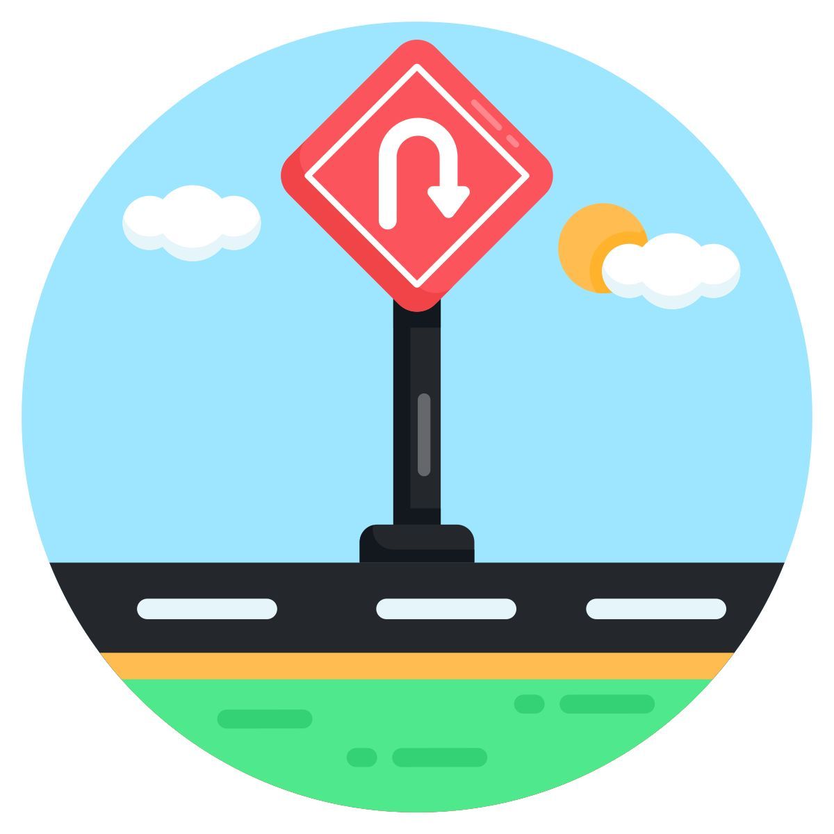 road sign icon