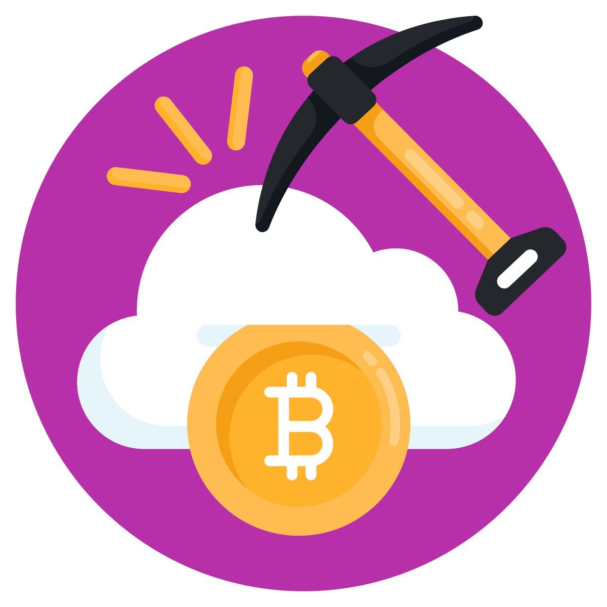 cloud mining icon