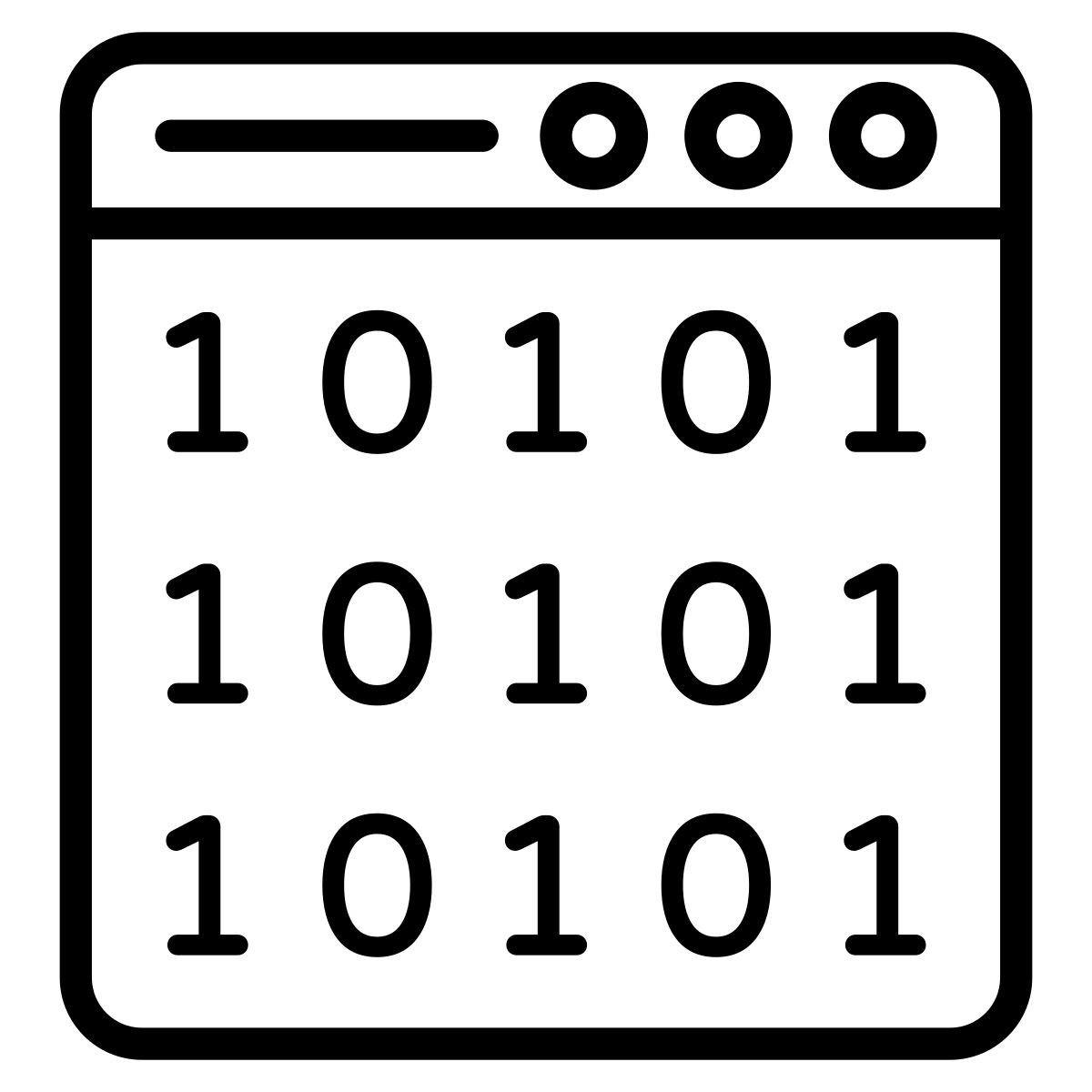 binary code icon