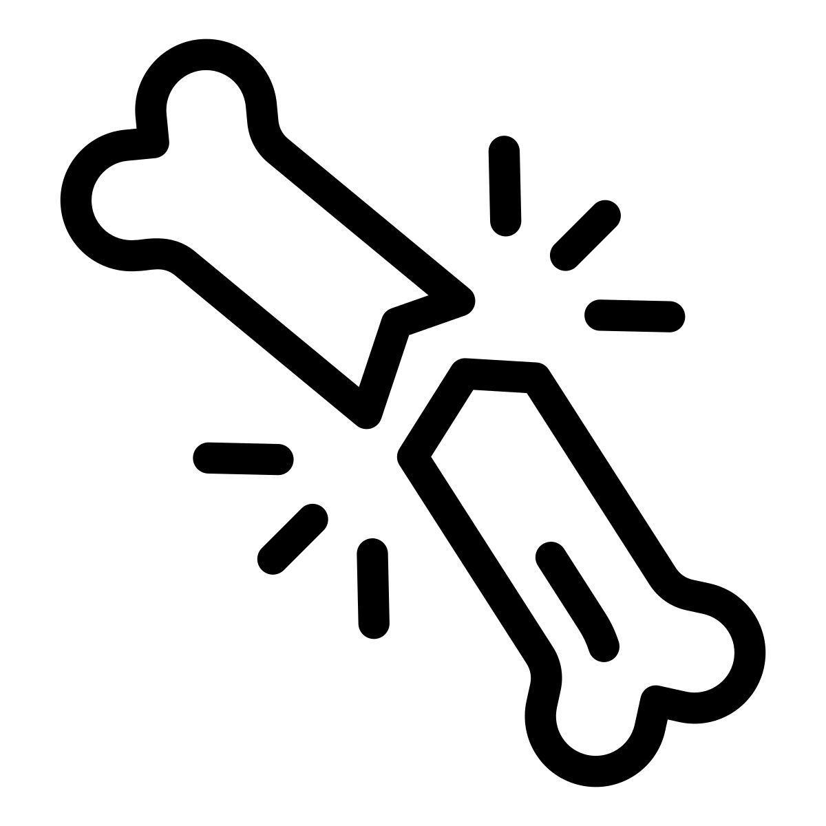 gebrochener knochen icon