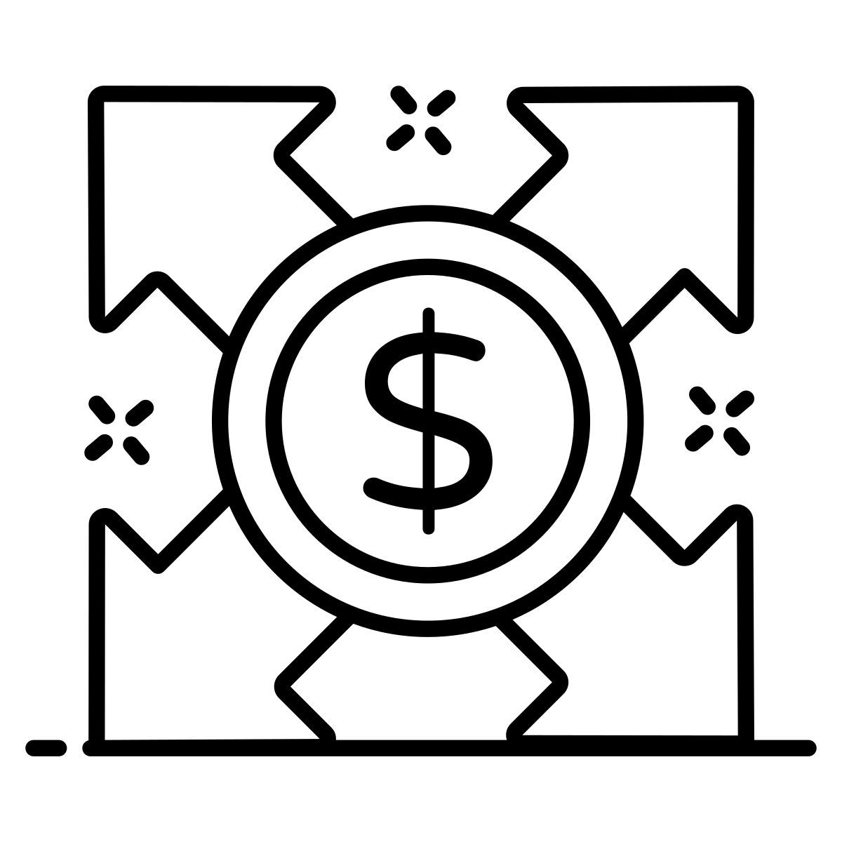décision financière icon