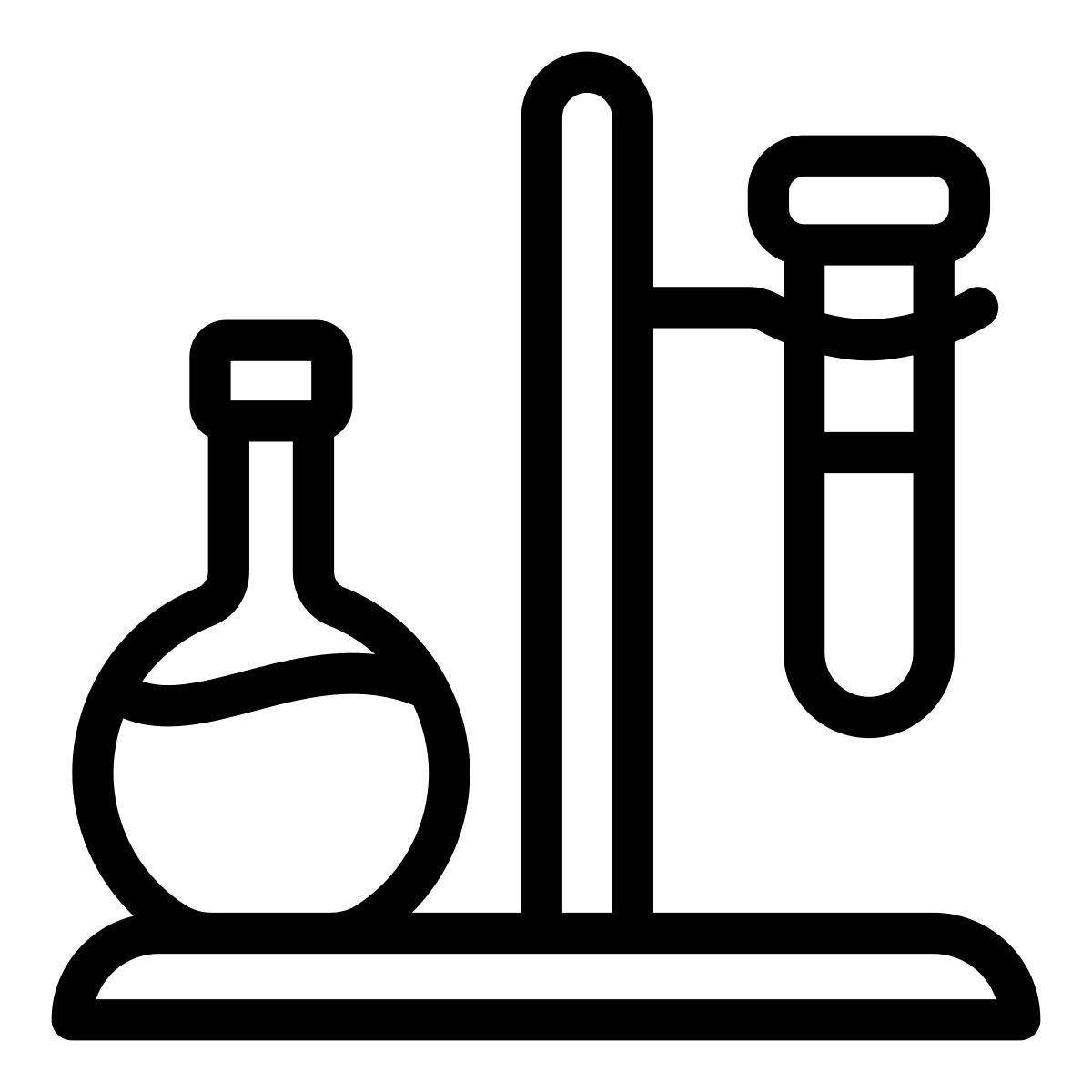 frasco e tubo icon