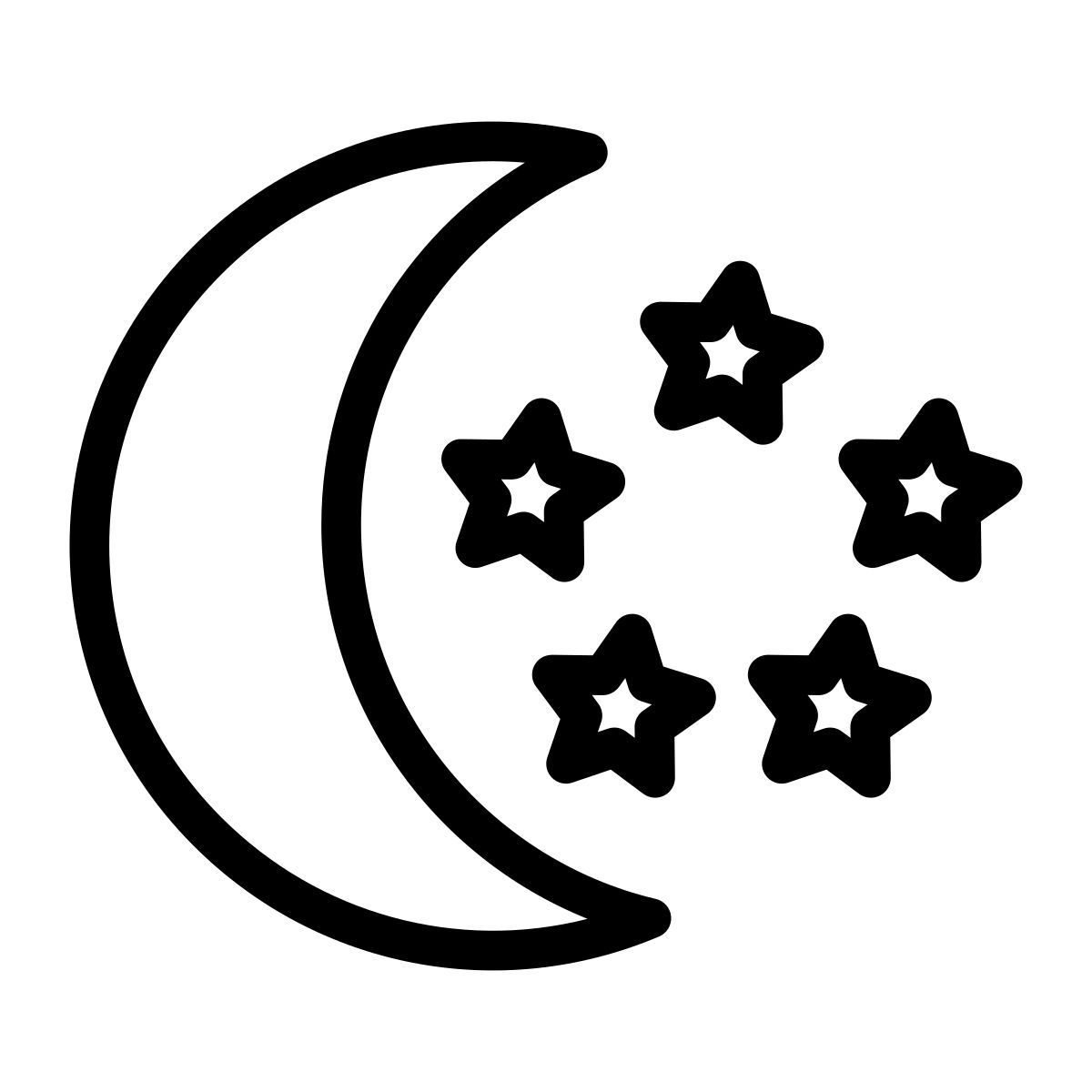 noite parcialmente nublada icon