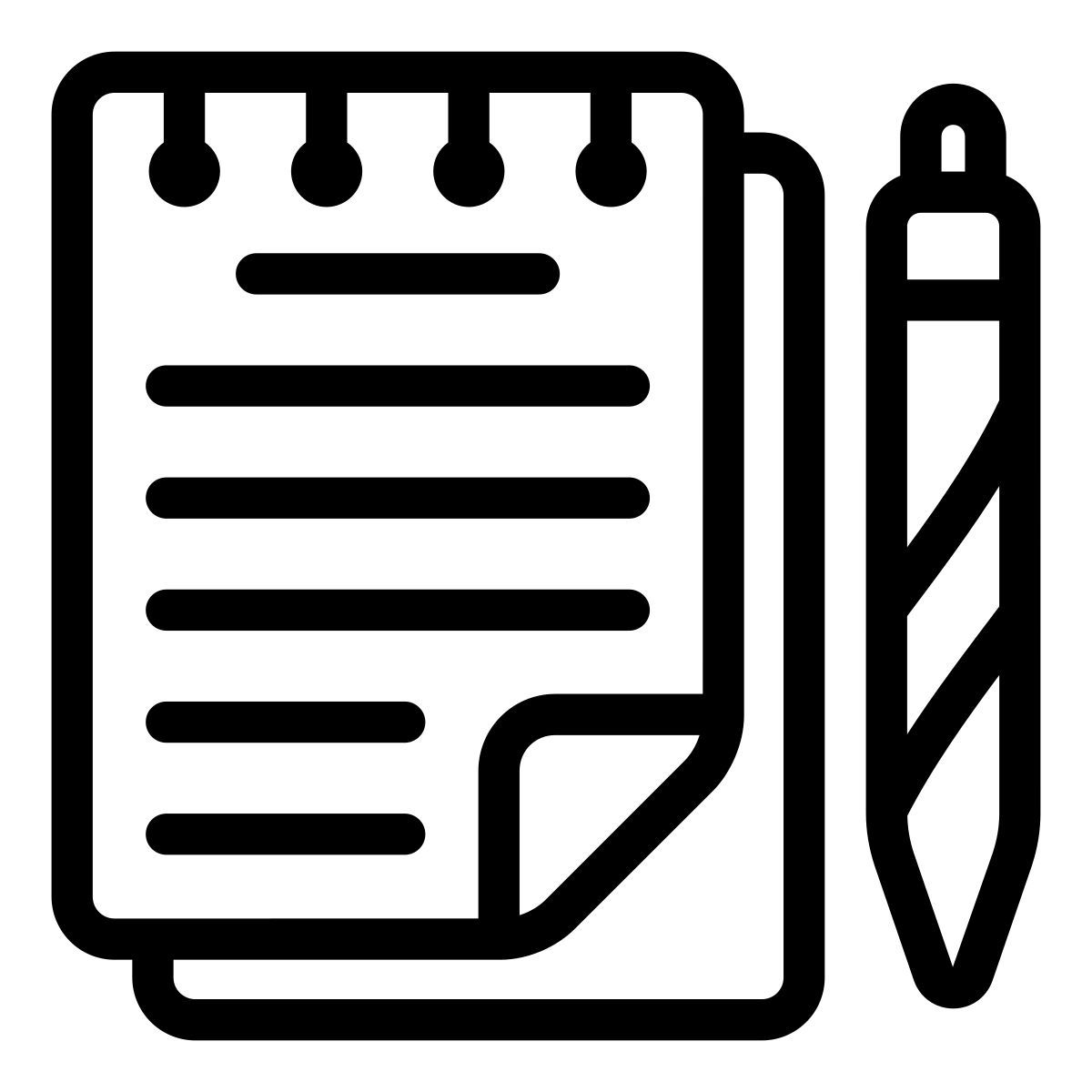 notebook and pen icon