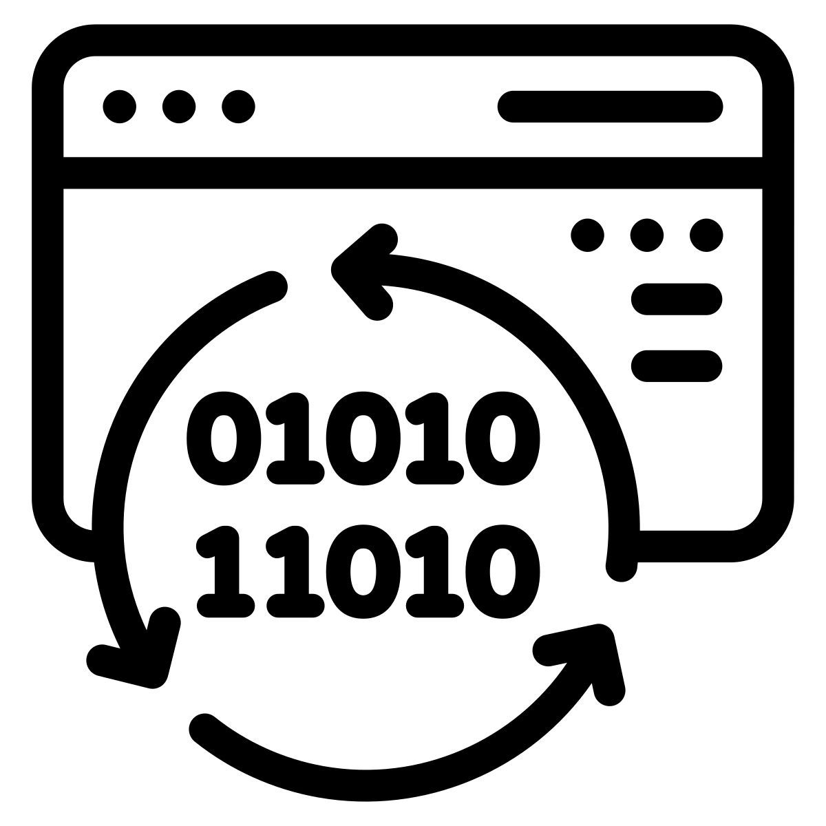binary code icon