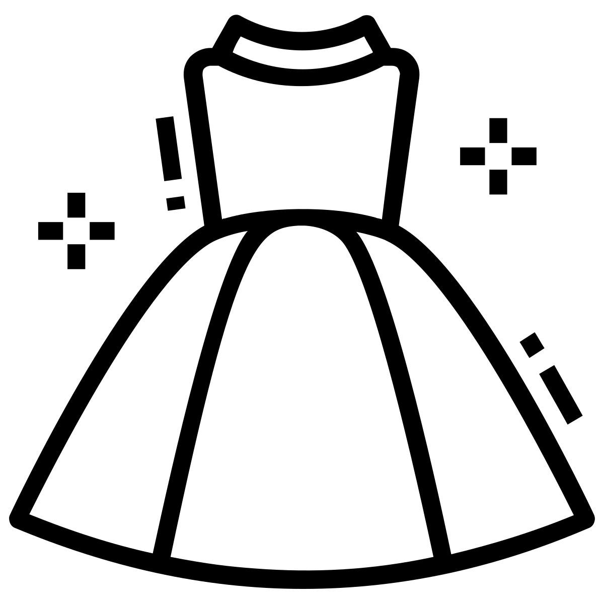modelado vestido filled icon