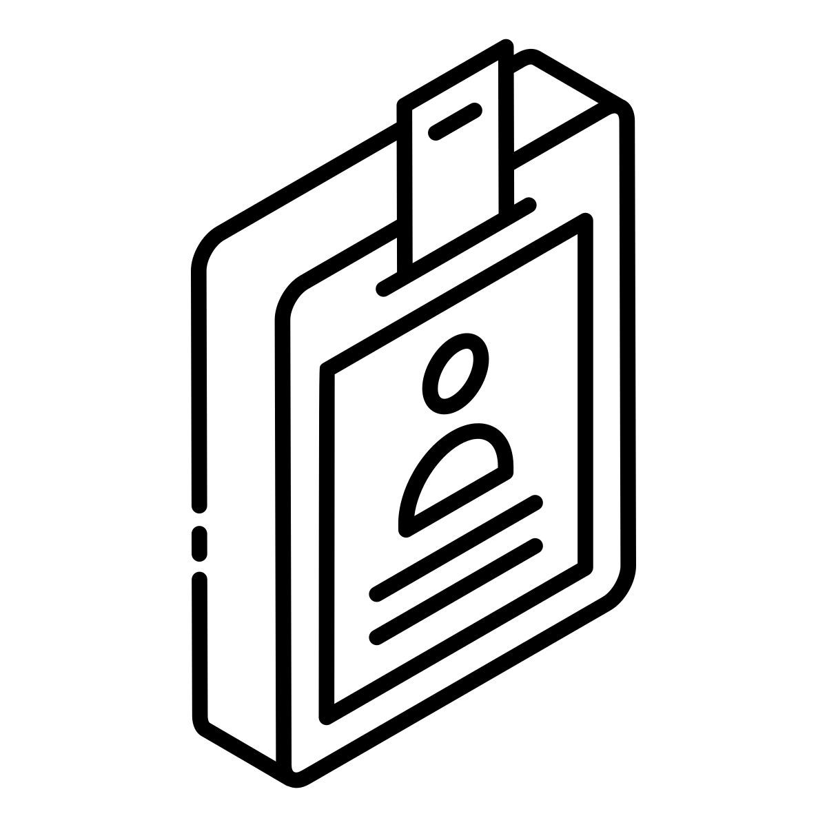 tarjeta de identificación icon