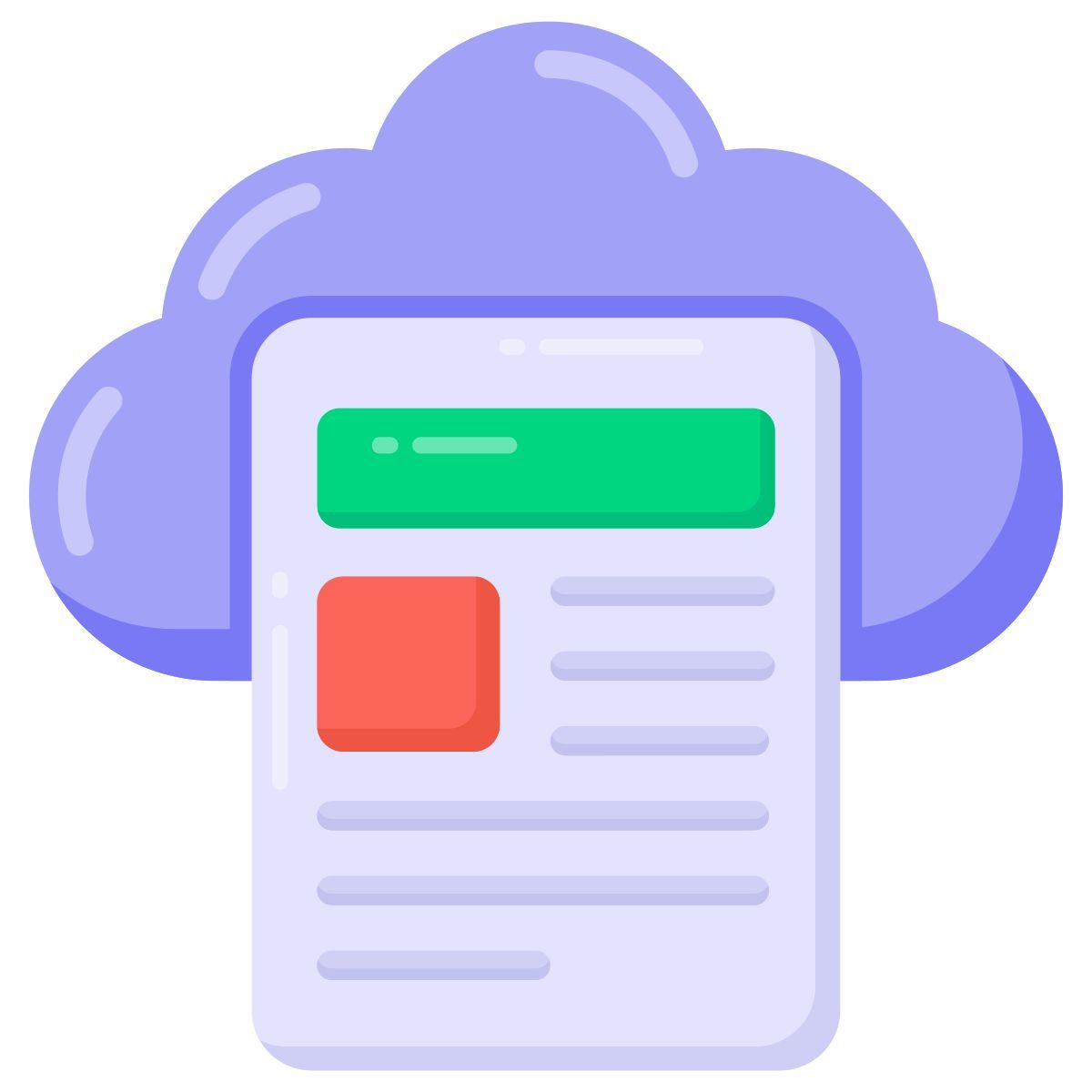 Fichier Cloud icon