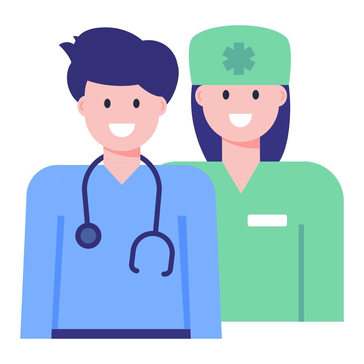 doctor and nurse icon