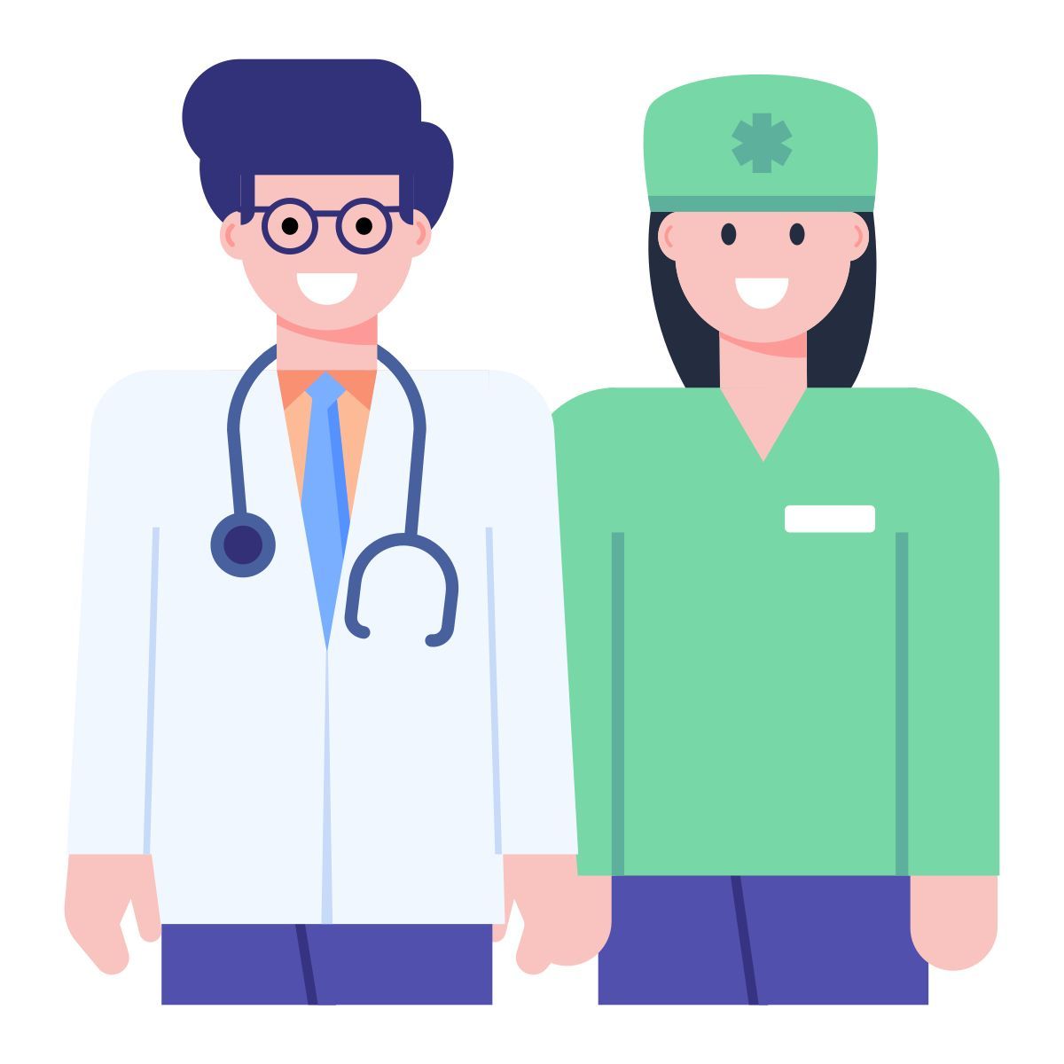 doctor and nurse icon