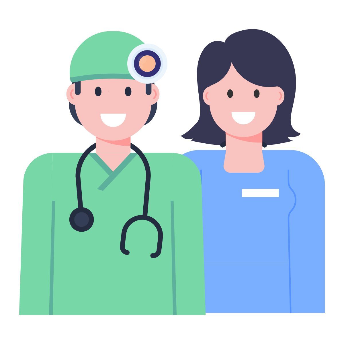 doctor and nurse icon