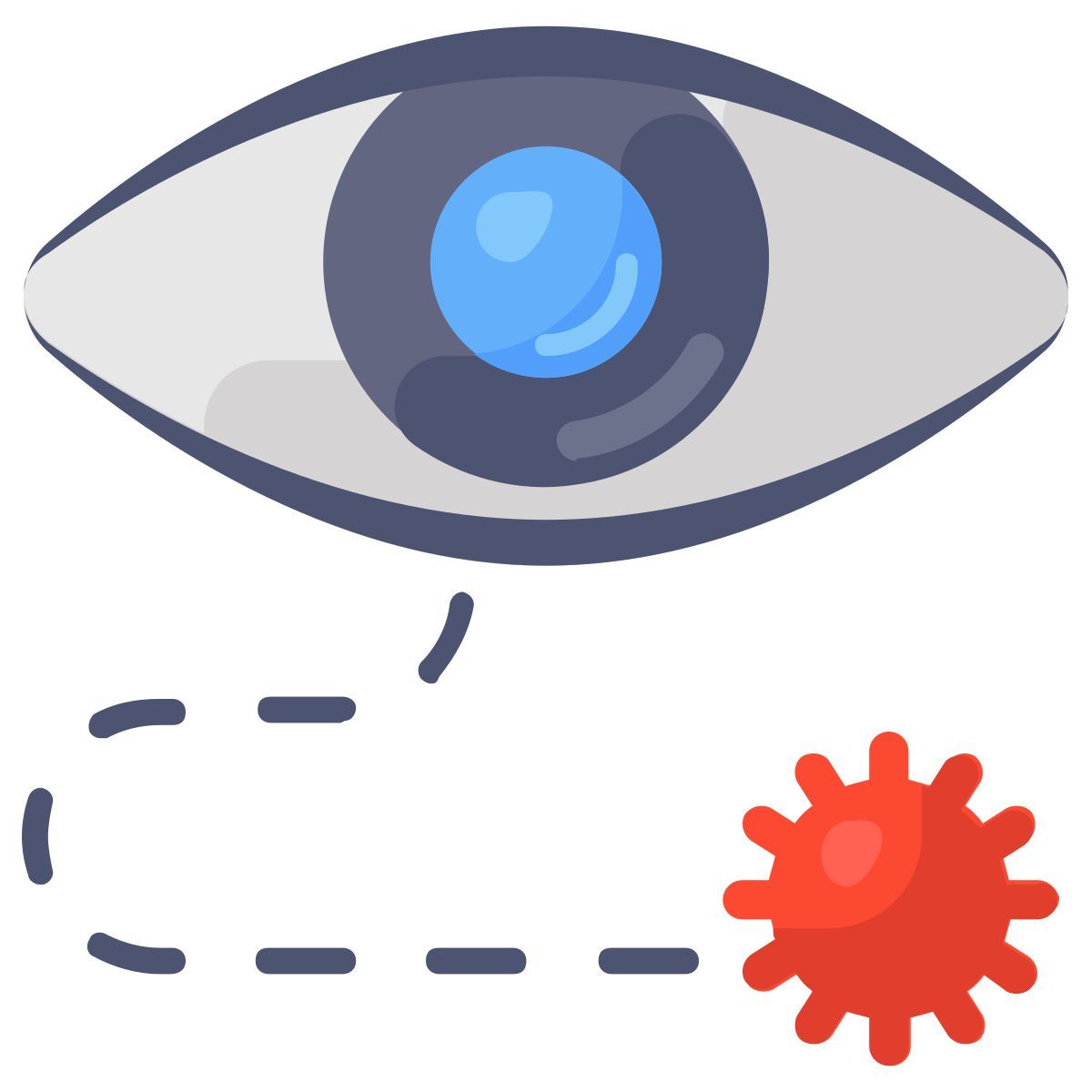 infecção ocular por vírus icon
