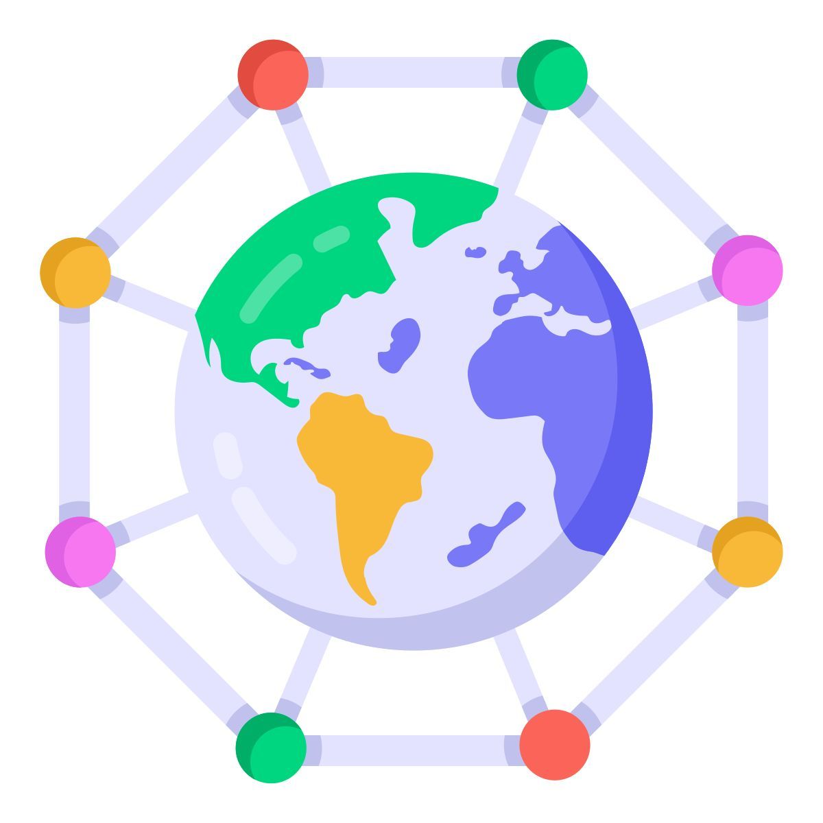 Red global icon