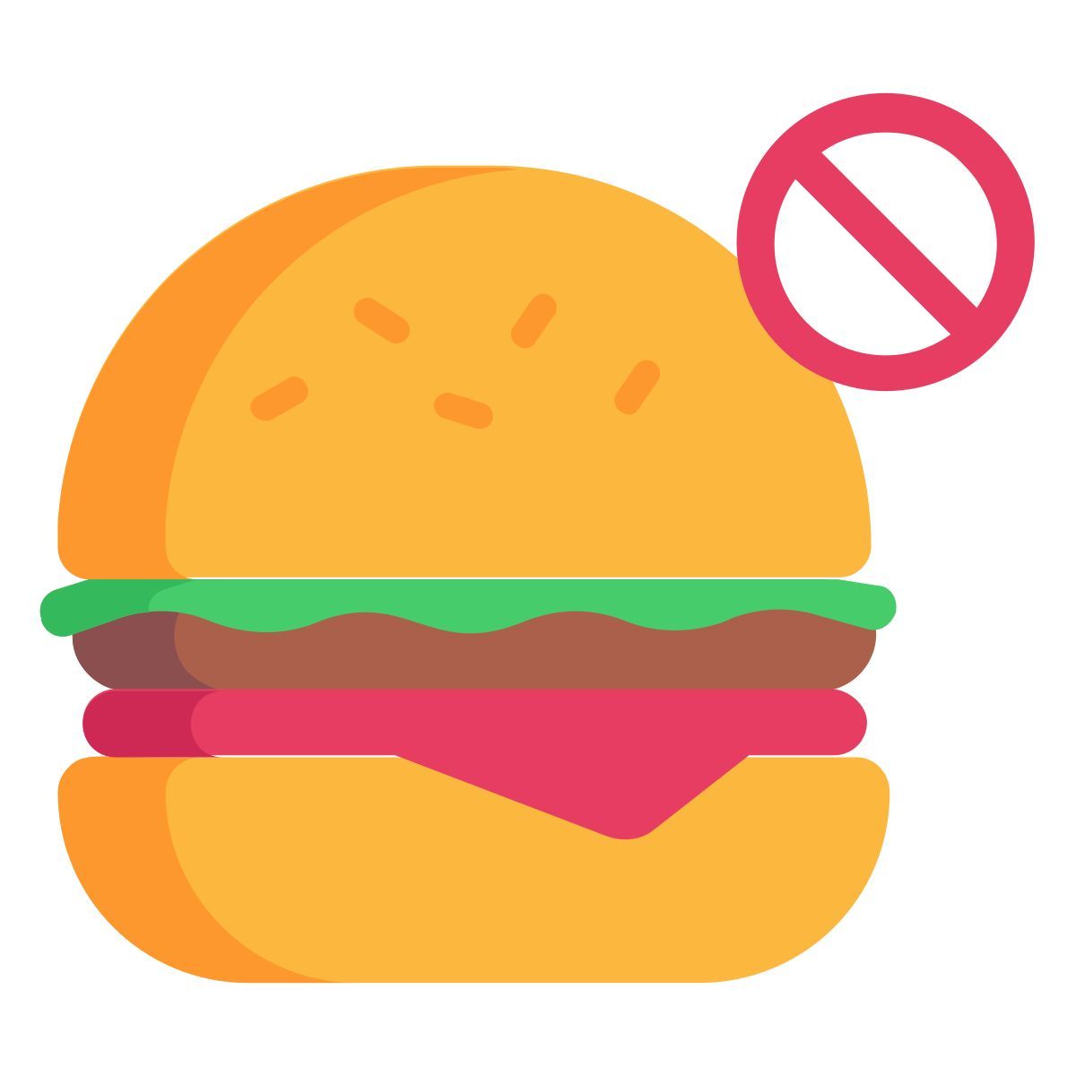 pas de restauration rapide icon