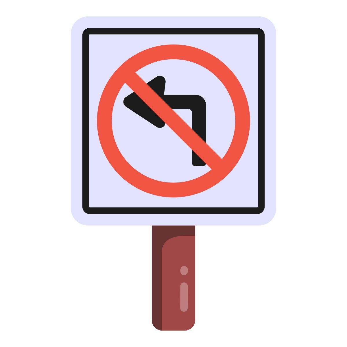 no turn icon