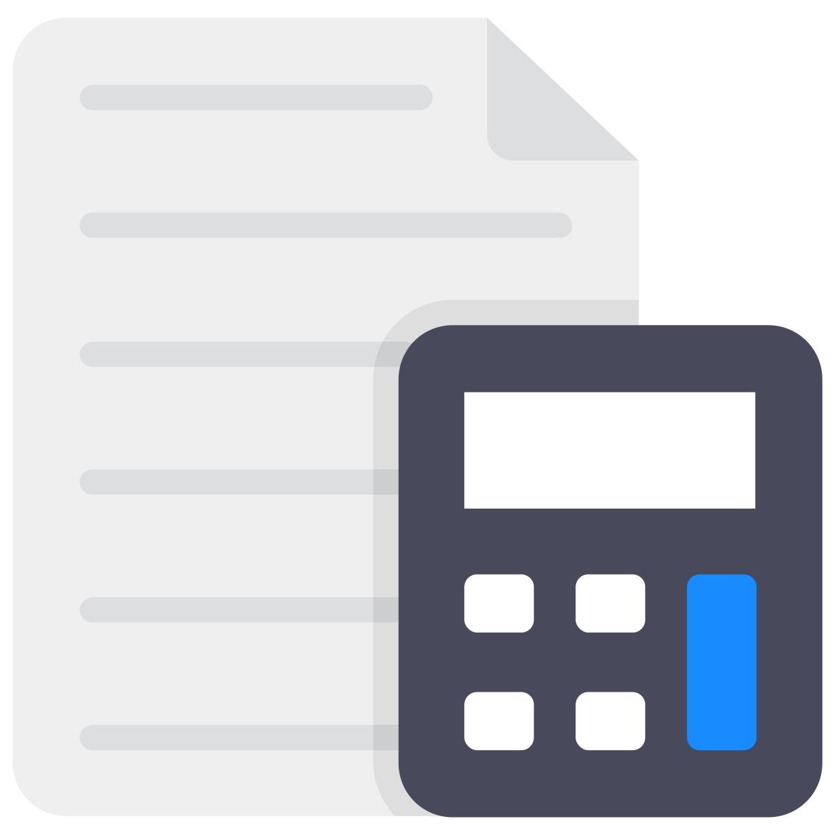 papel e calculadora icon