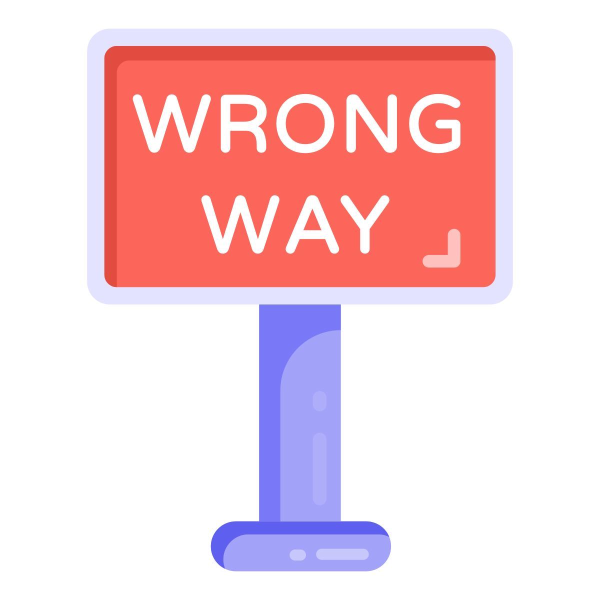 wrong way sign icon