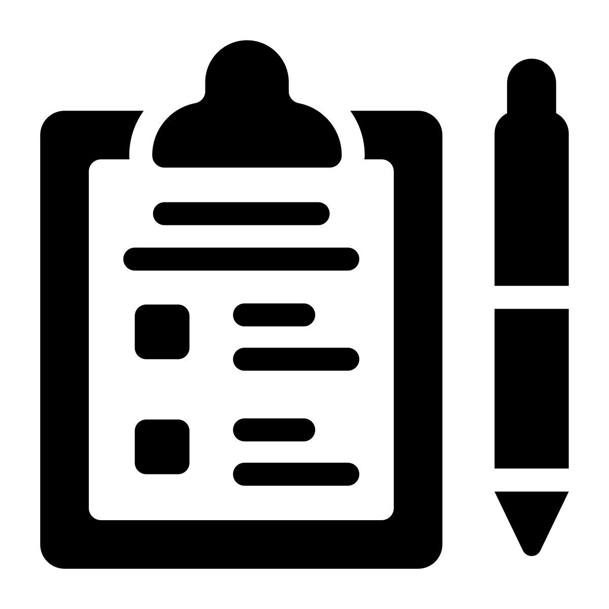 clipboard and pen icon