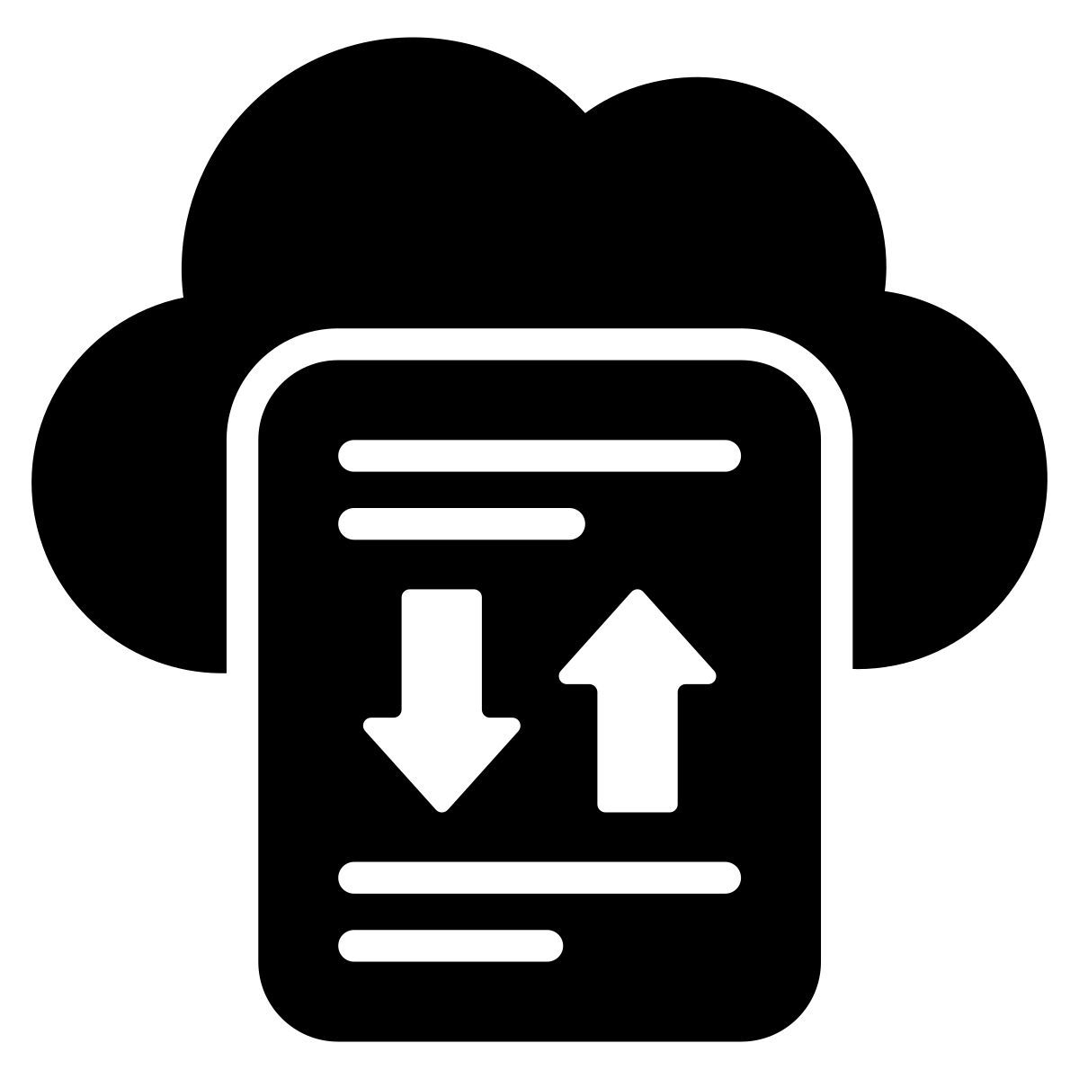 передача облачных данных icon
