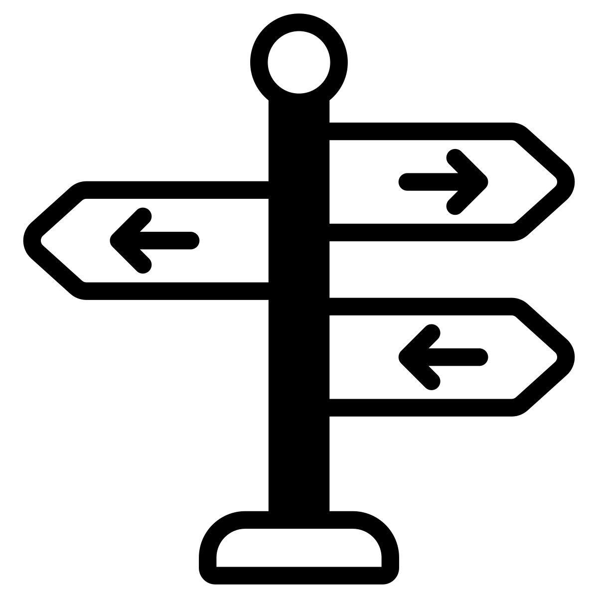 directional sign icon