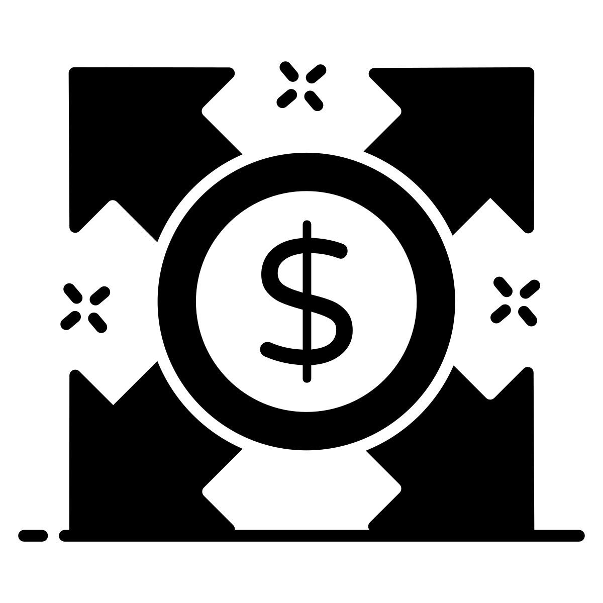 décision financière icon