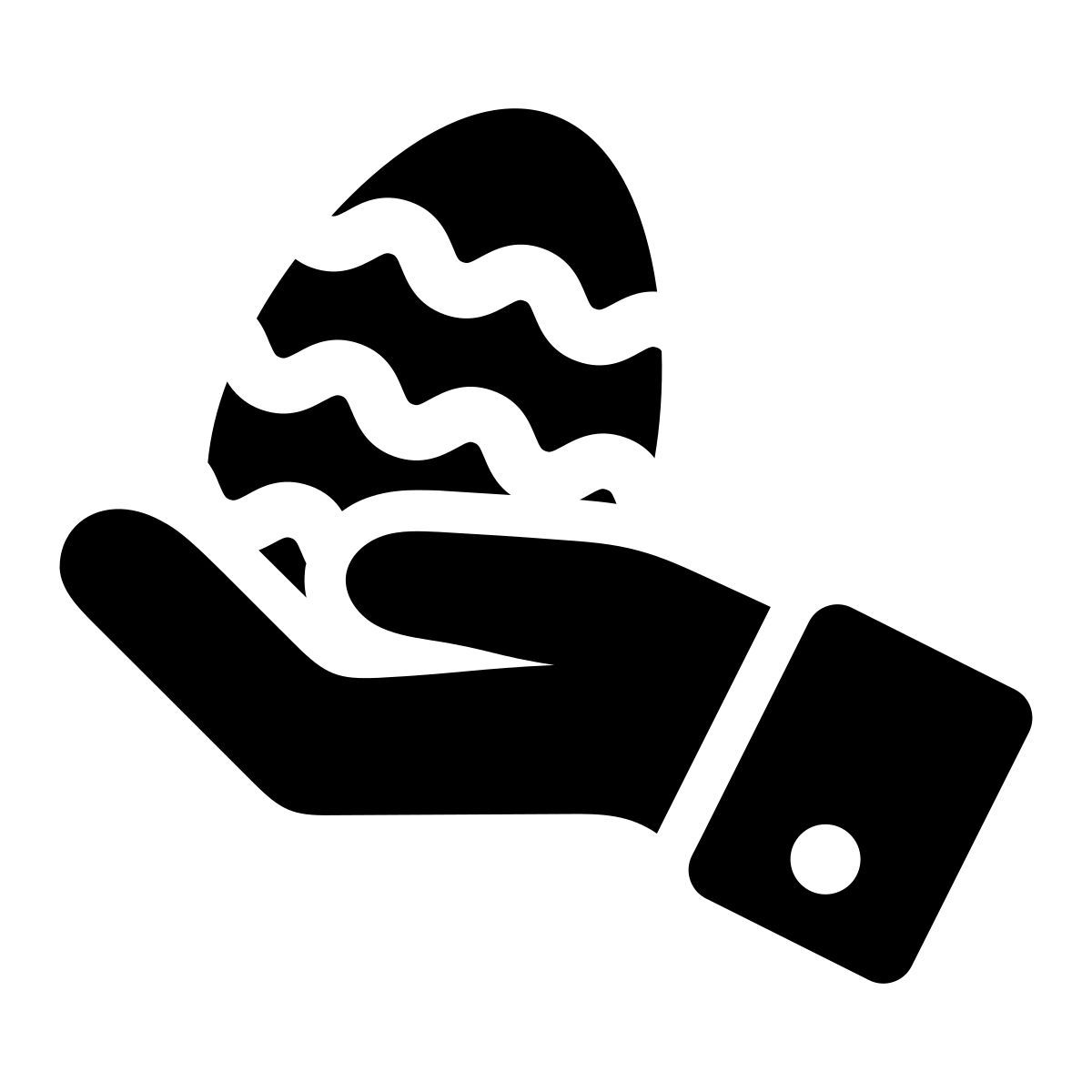 hand holding easter egg icon