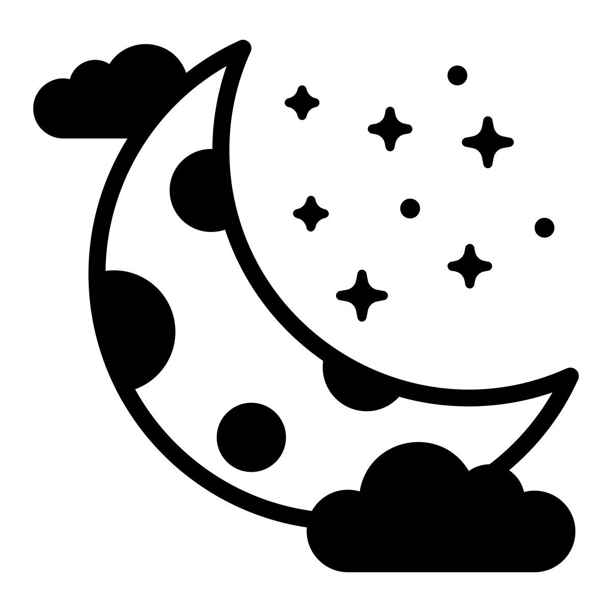 частичная облачность ночью icon