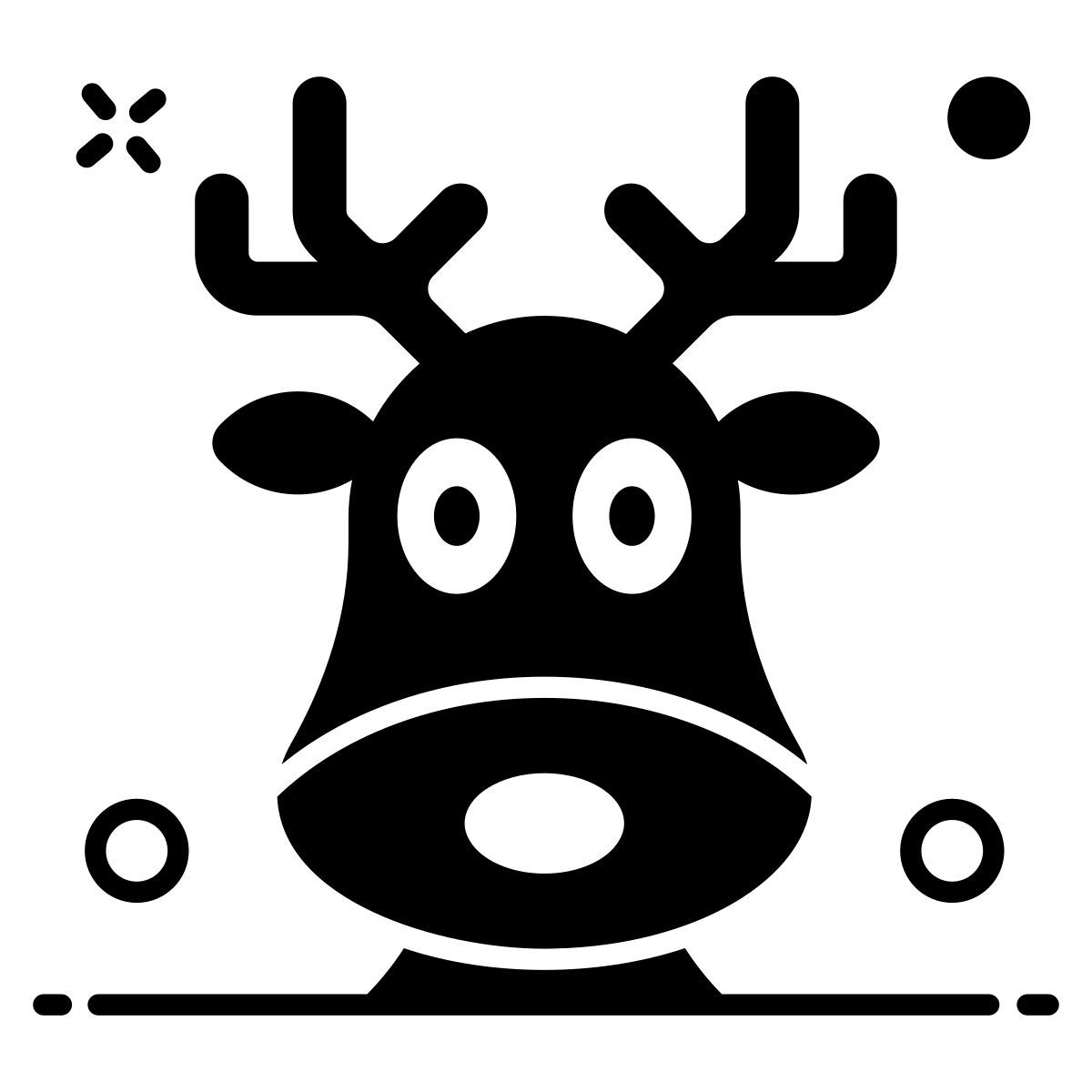 reindeer antlers icon