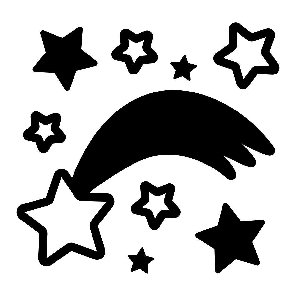 shooting stars icon