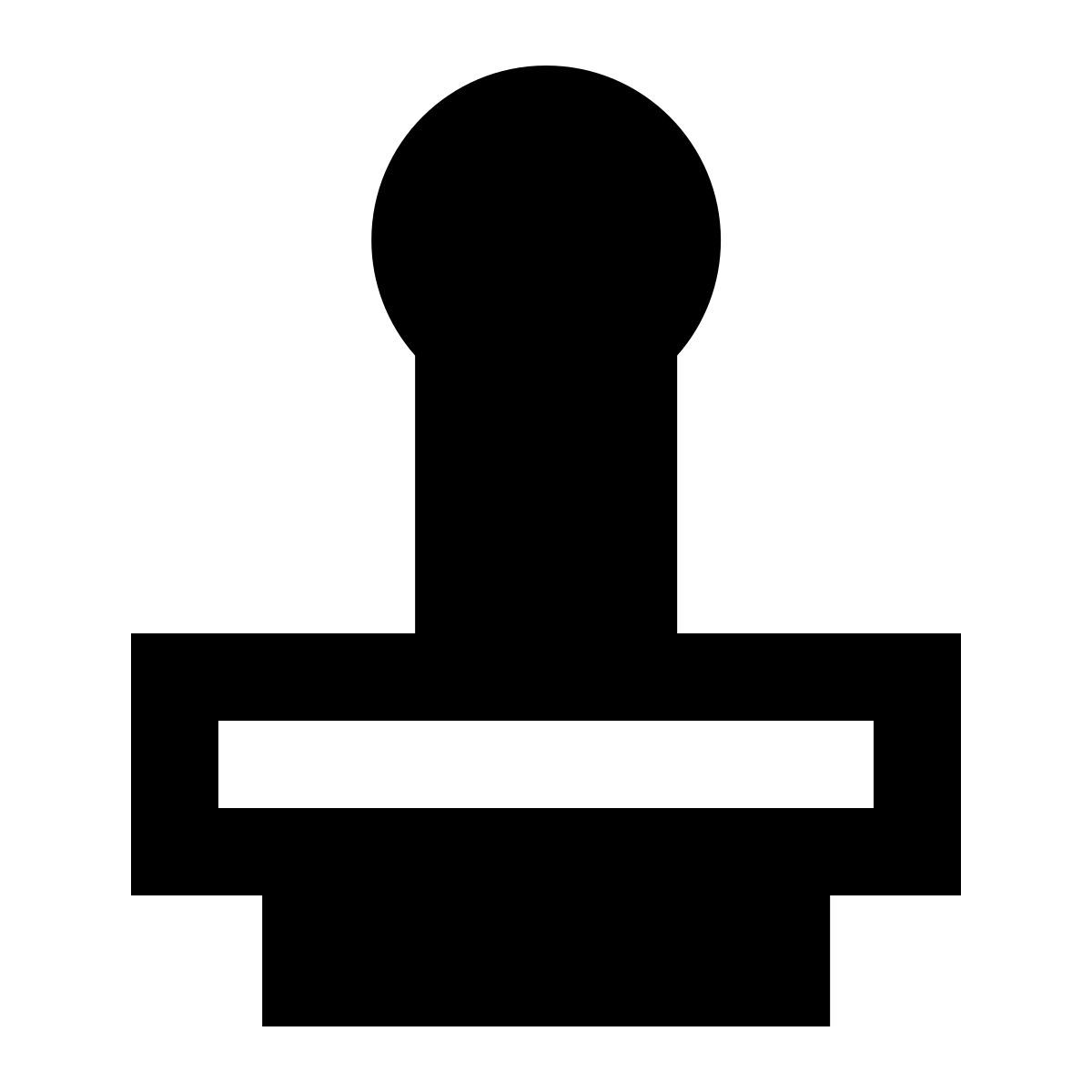 stempel ansicht von unten icon