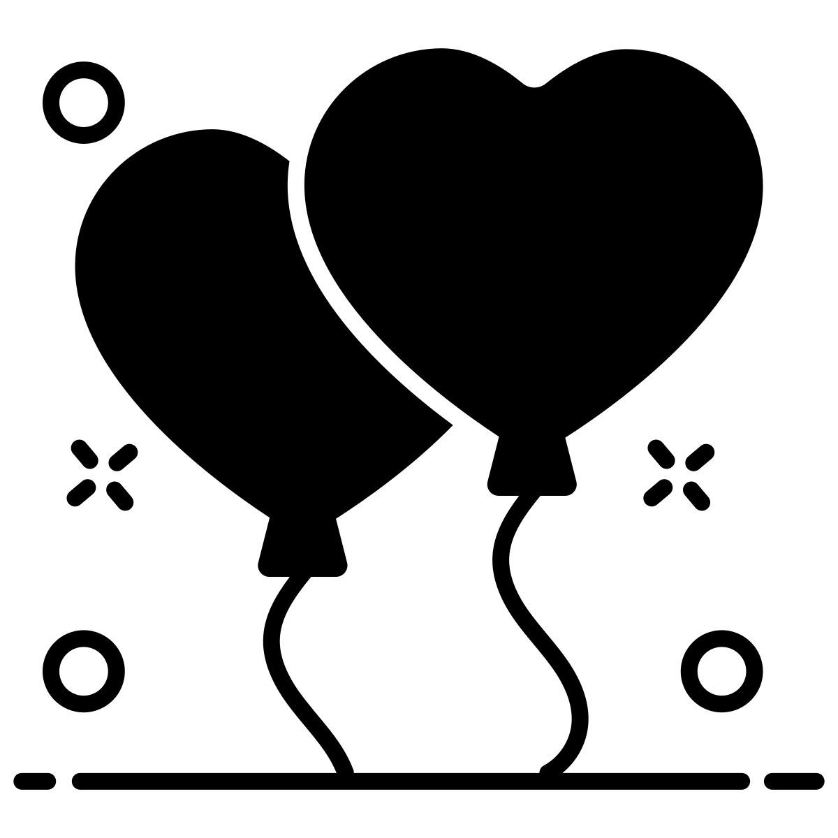heart balloon icon