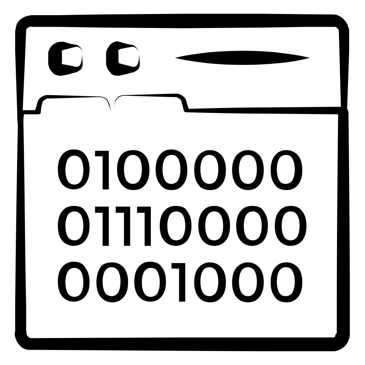 binary code icon