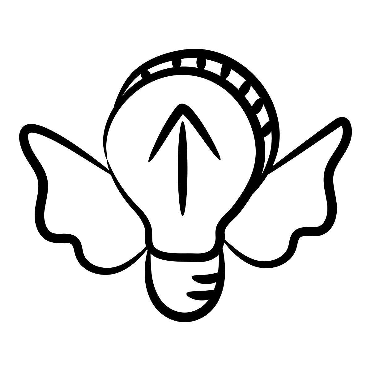 lampadina con le ali icon