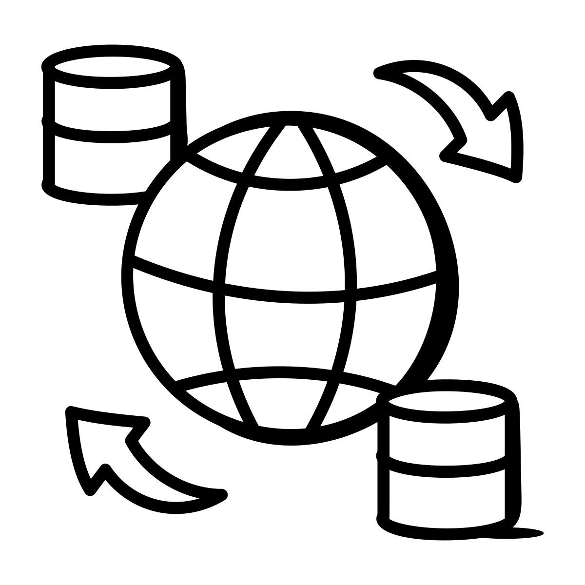 在两个方向上的数据 icon