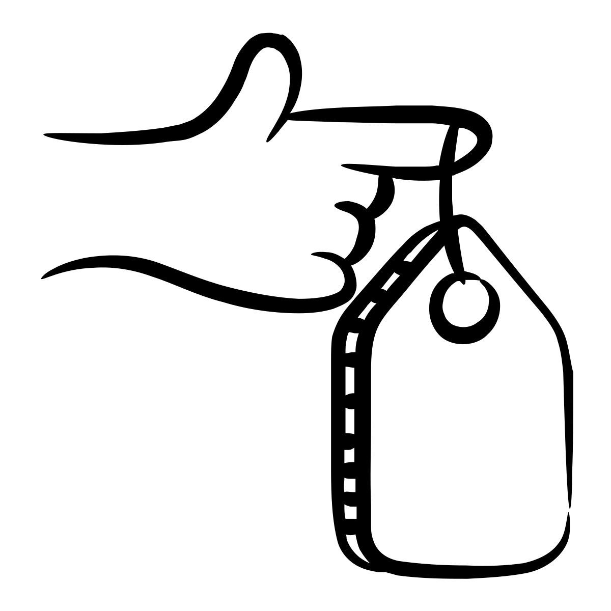 hand holding tag icon