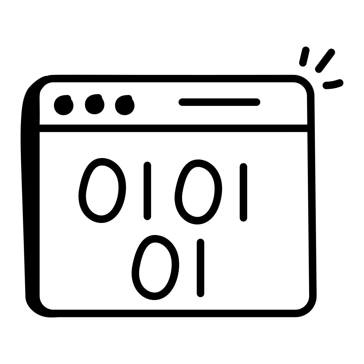 binary code icon