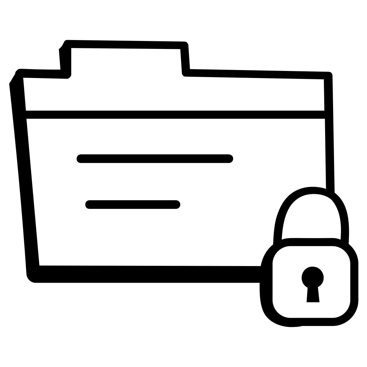 gesperrter ordner icon