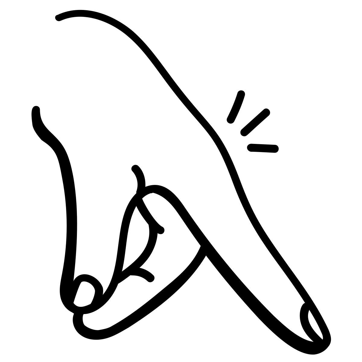 아래를 가리키다 icon