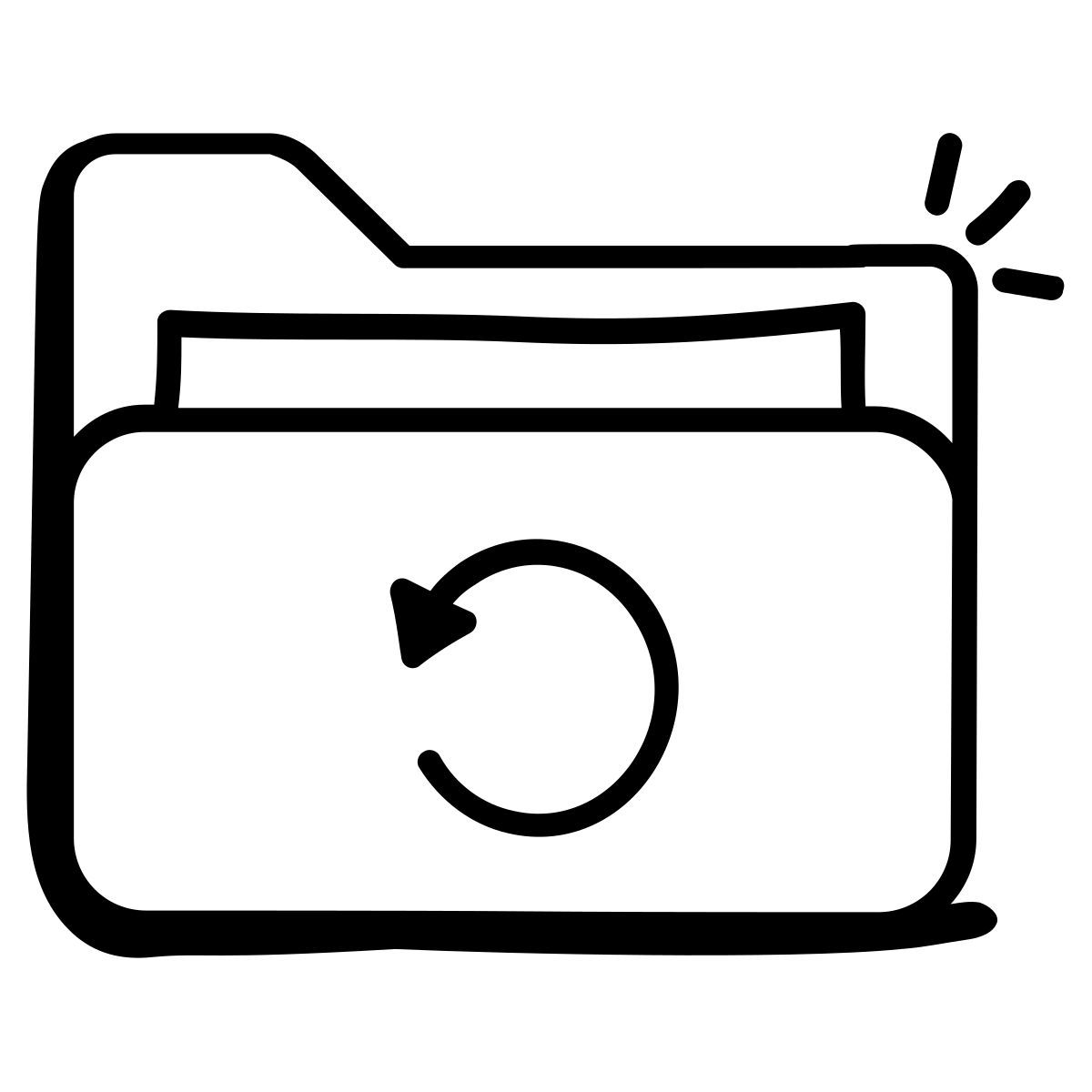ordner senden icon